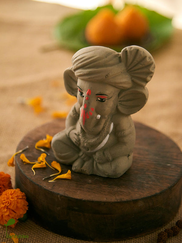 Balagnapati: The Eternal Child of Eco-Consciousness | Plantable Ganesha | 4 inches