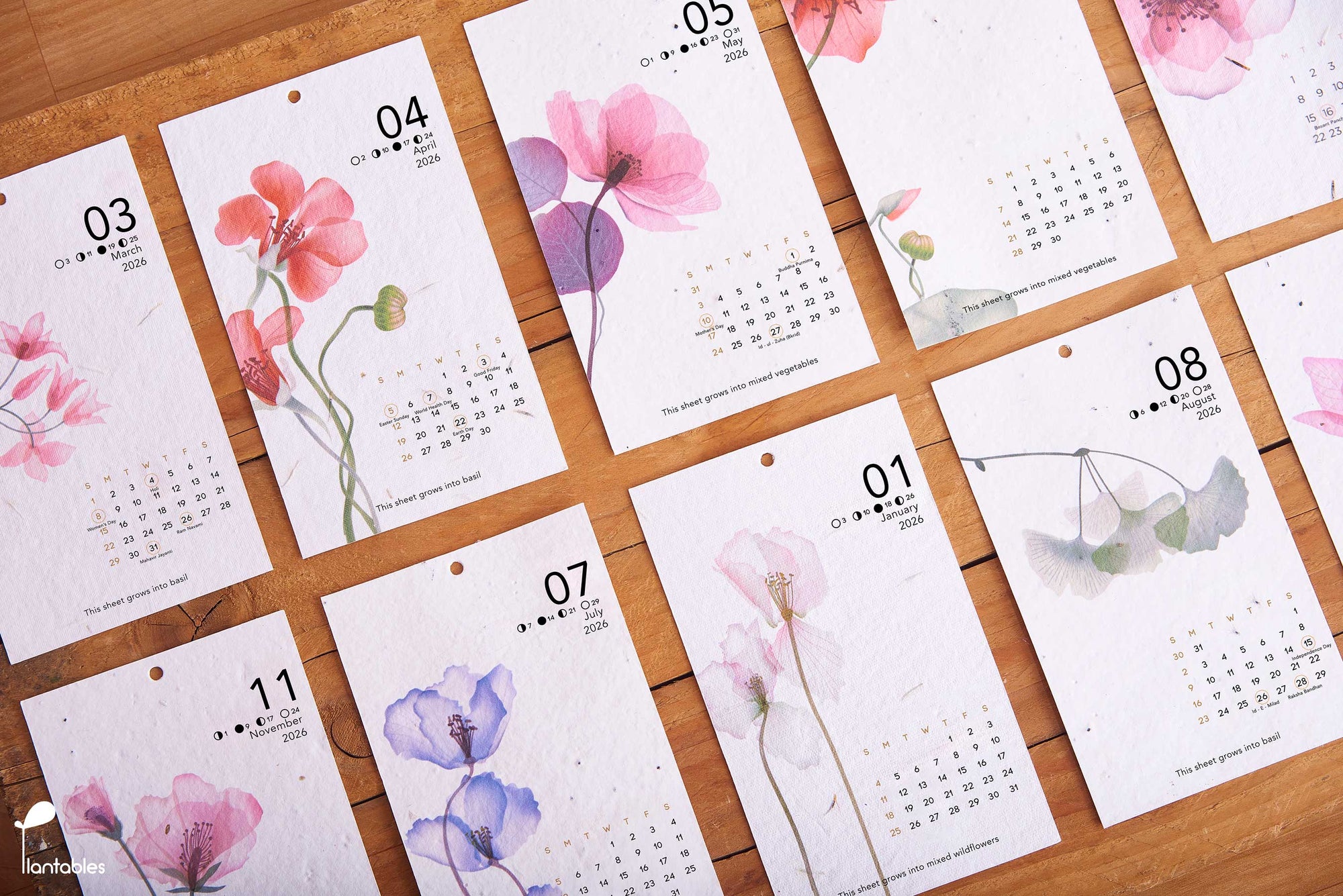 Blooms Calendar 2026