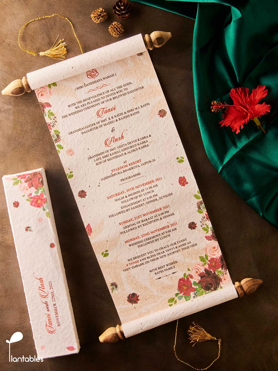 Rosa Marsala Scroll