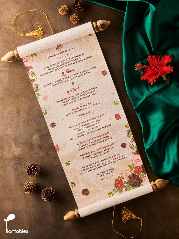 Rosa Marsala Scroll