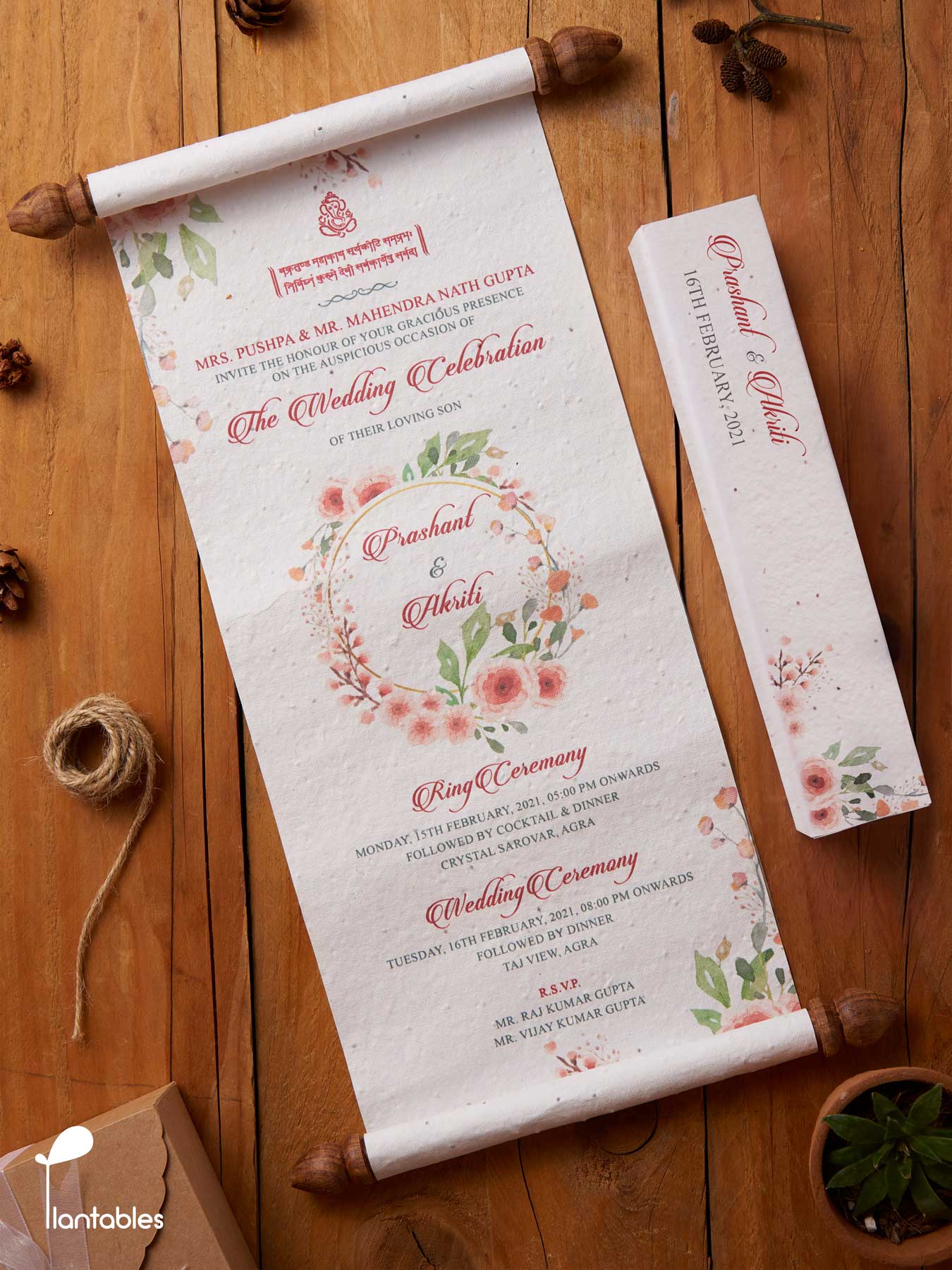 Rustic Peach Scroll