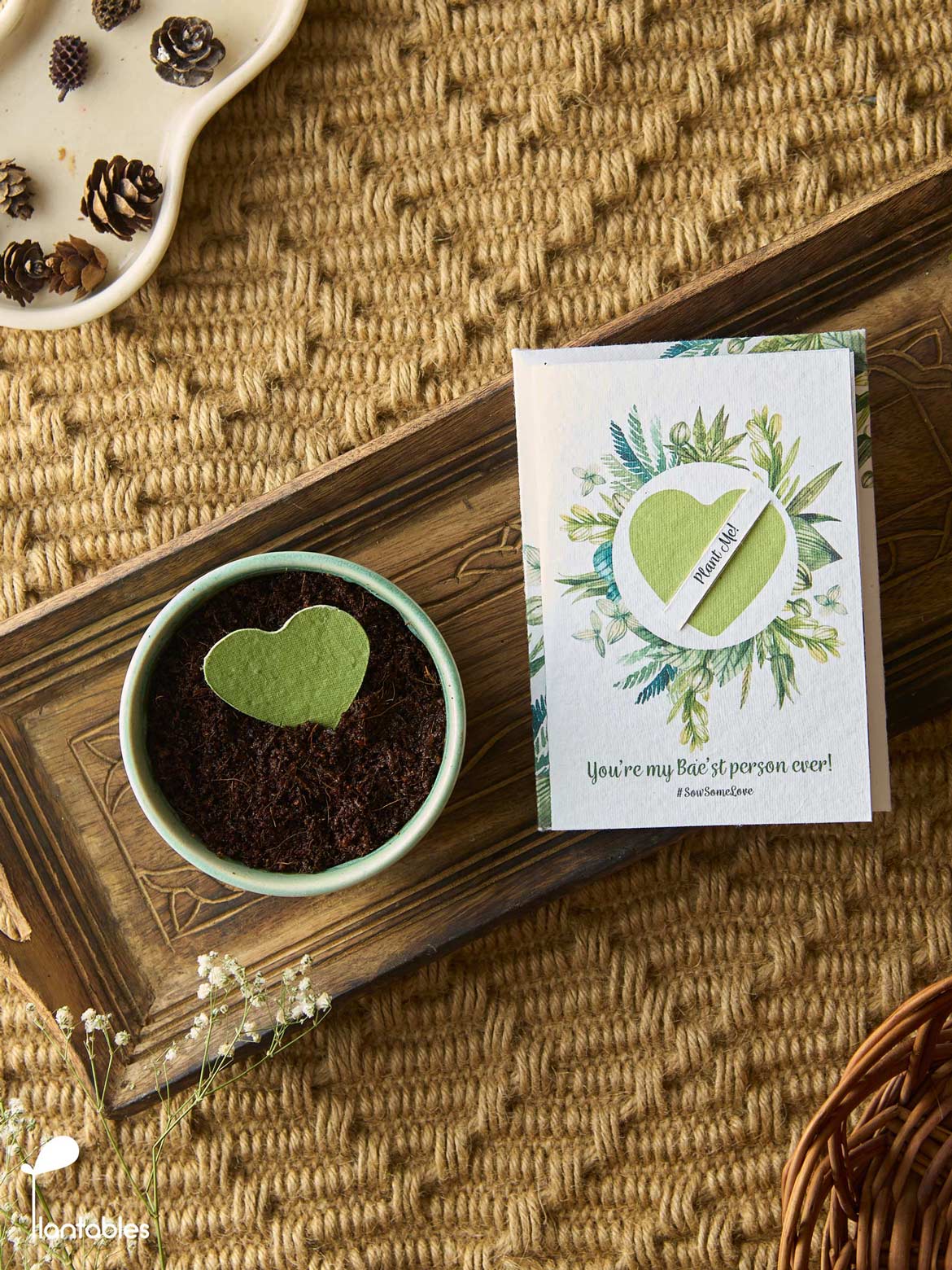 You’re my Bae’st Person: Card with a Green Heart
