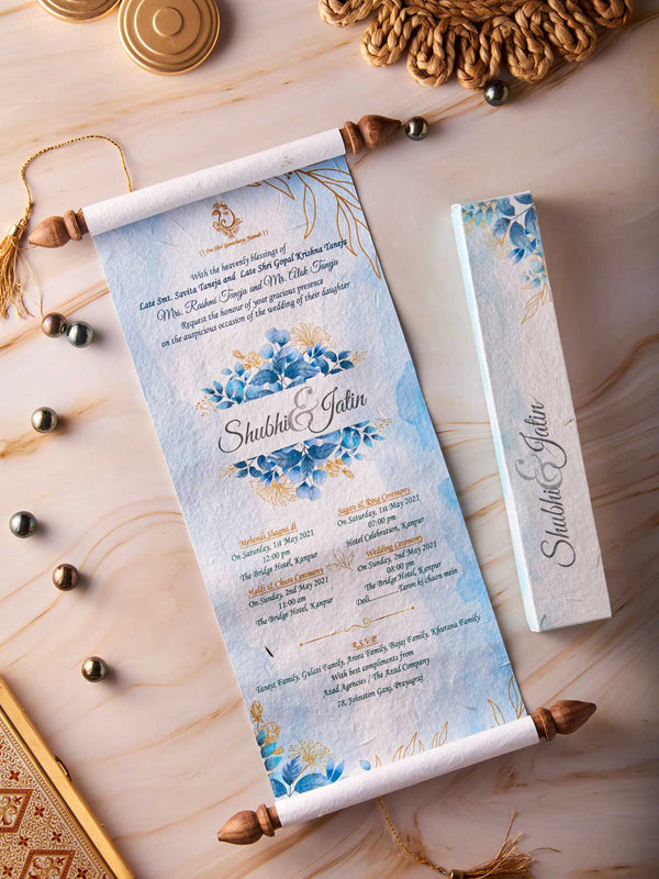 Azure Scroll Invitation