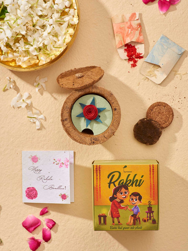 Rose Rakhi Planting Kit